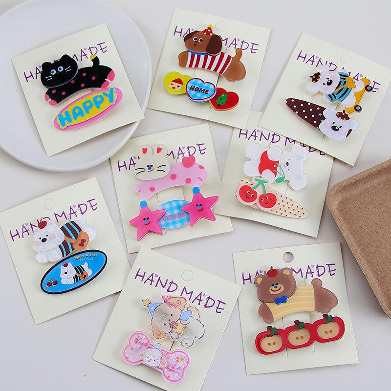 Cute Cartoon Hair Clip - Versatile, Non-Damaging Duckbill Clip for Women and Girls' Bangs and Hair Accessories