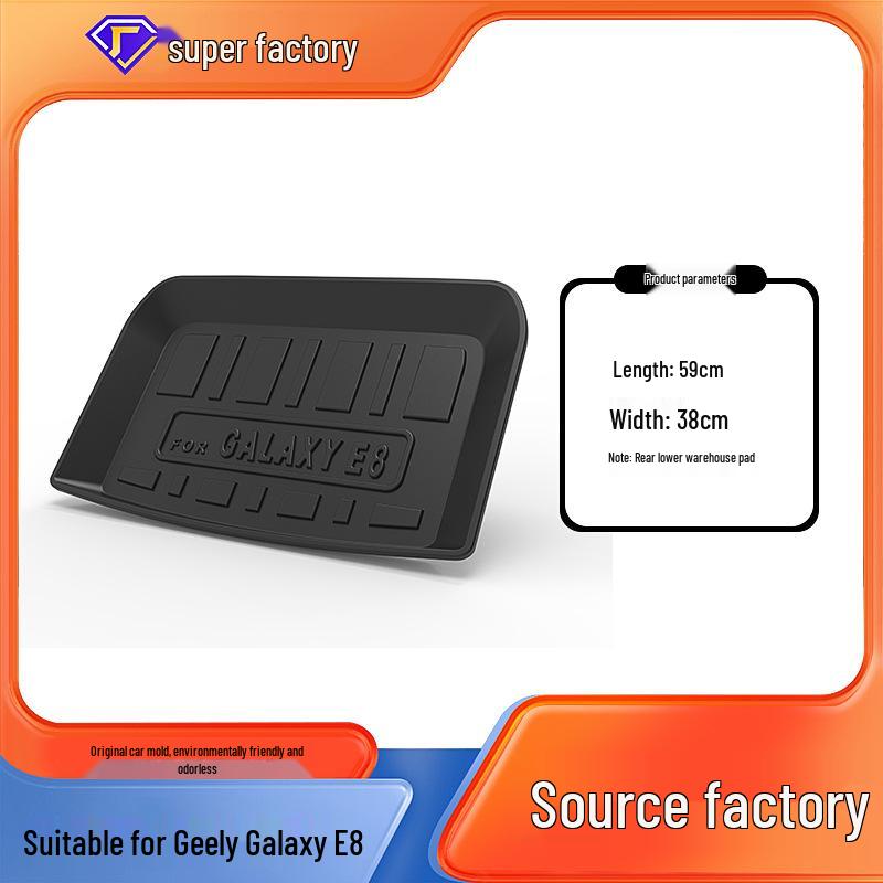 Waterproof & Wear-Resistant TPE Trunk Mat with Backrest Pad for Geely Galaxy L6/L7/E5/E8