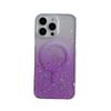 Magnetic attraction gradual change glitter Epoxy for iPhone15promax mobile phone case Apple 17 anti-drop protective case