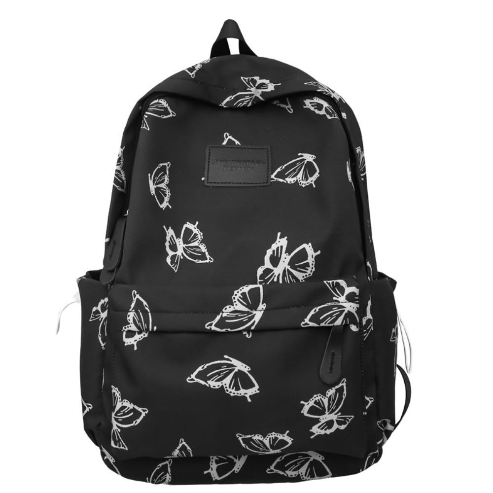 

Korean Style Zipper Shoulder Bag Small Pack Casual Backpack Creative Butterfly Backpack Gift чёрный