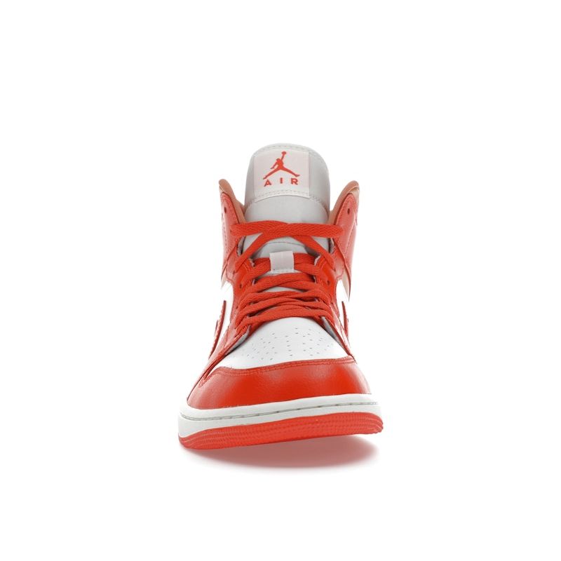 Air Jordan 1 Mid Cosmic Clay Women Sneakers Orange Summit-White Amber-Brown BQ6472-108