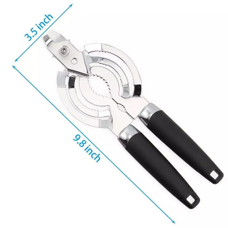 Multi Jar Openers for Seniors, Stainless Steel Jar Lid Opener, Bottle Opener for Seniors with Arthritis, Weak Hands