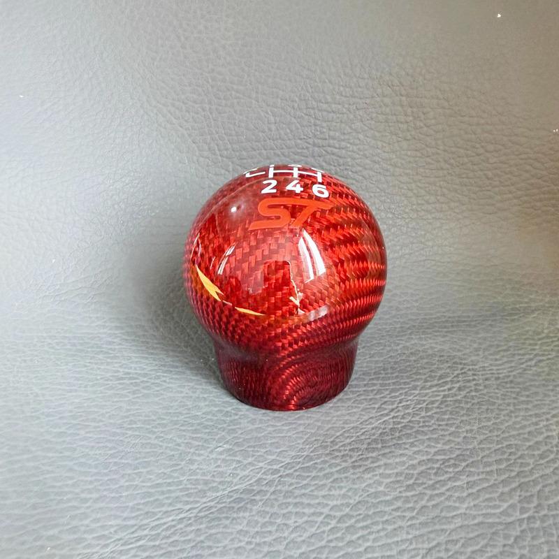 New 6 Speed Red Real Carbon Fiber Gear Shift Knob For Ford Focus ST RS Fiesta ST