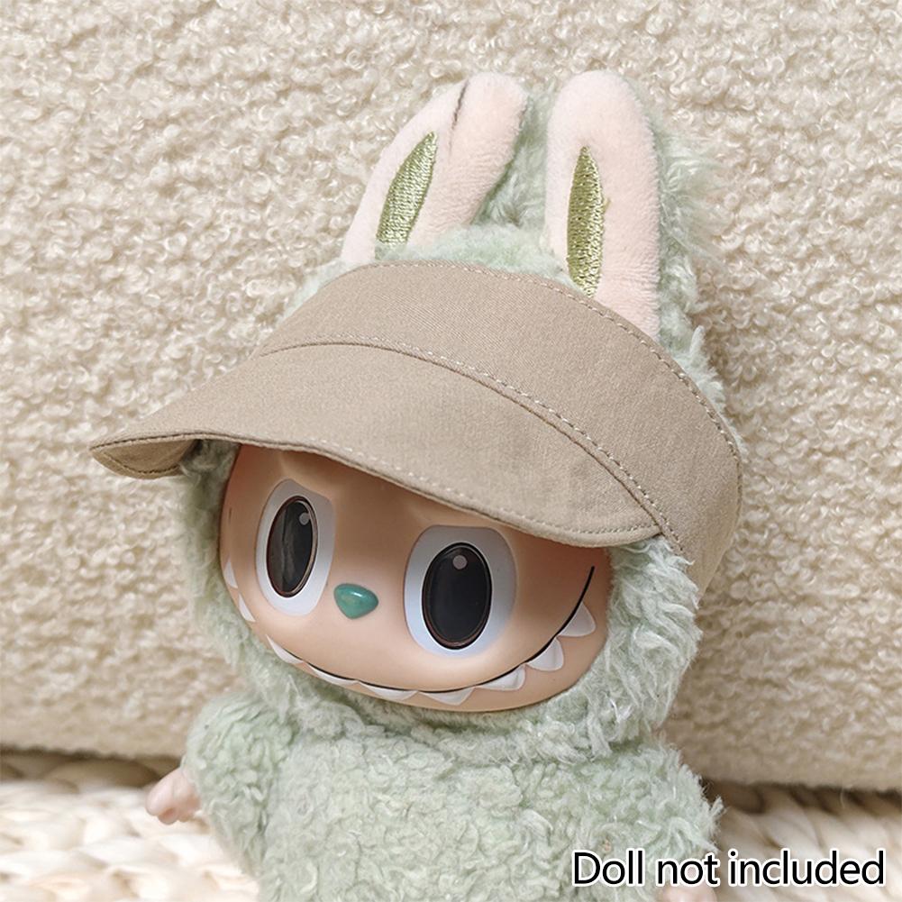 Doll Cap for Dollhouse Miniature 17cm Labubu Color Match Hat Kawaii Cute Doll Accessories Kids Girls Toys