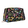 Leather Makeup Bag Colorful Mushrooms Cosmetic Bags Portable Travel Toiletry Bag Zipper Storage Bags for Women Friend Wife Gifts