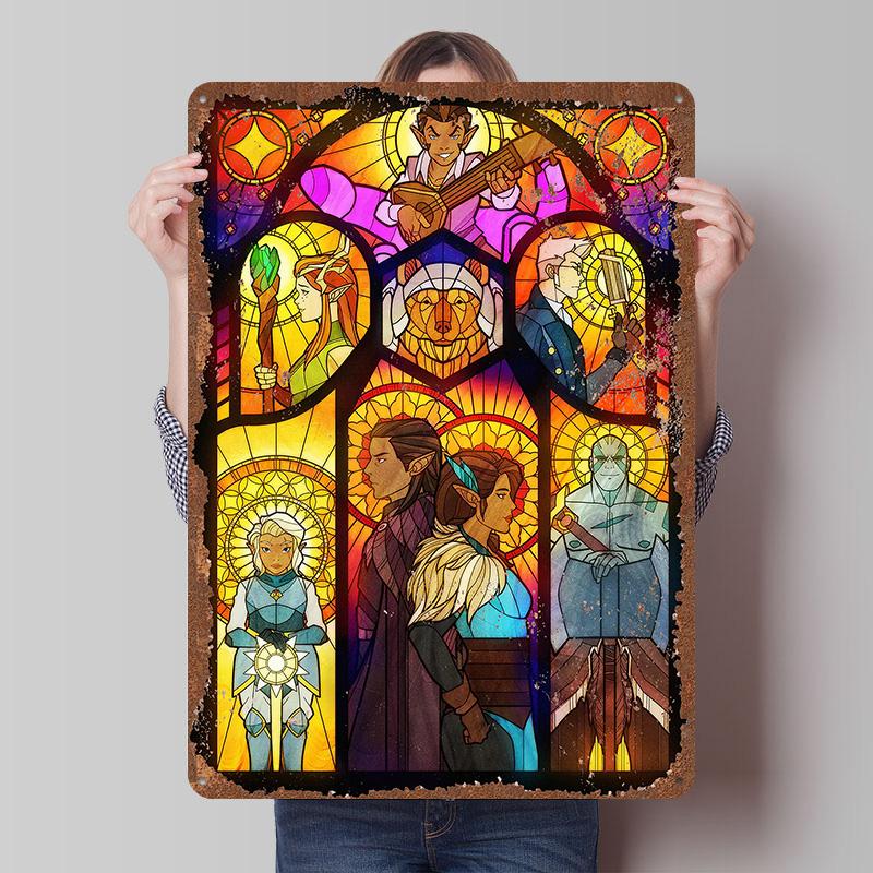 The Legend of Vox Machina Tinplate Posters Customizable Wall Art Retro Vintage Metal Tin Signs for Home and Decoration Gaming