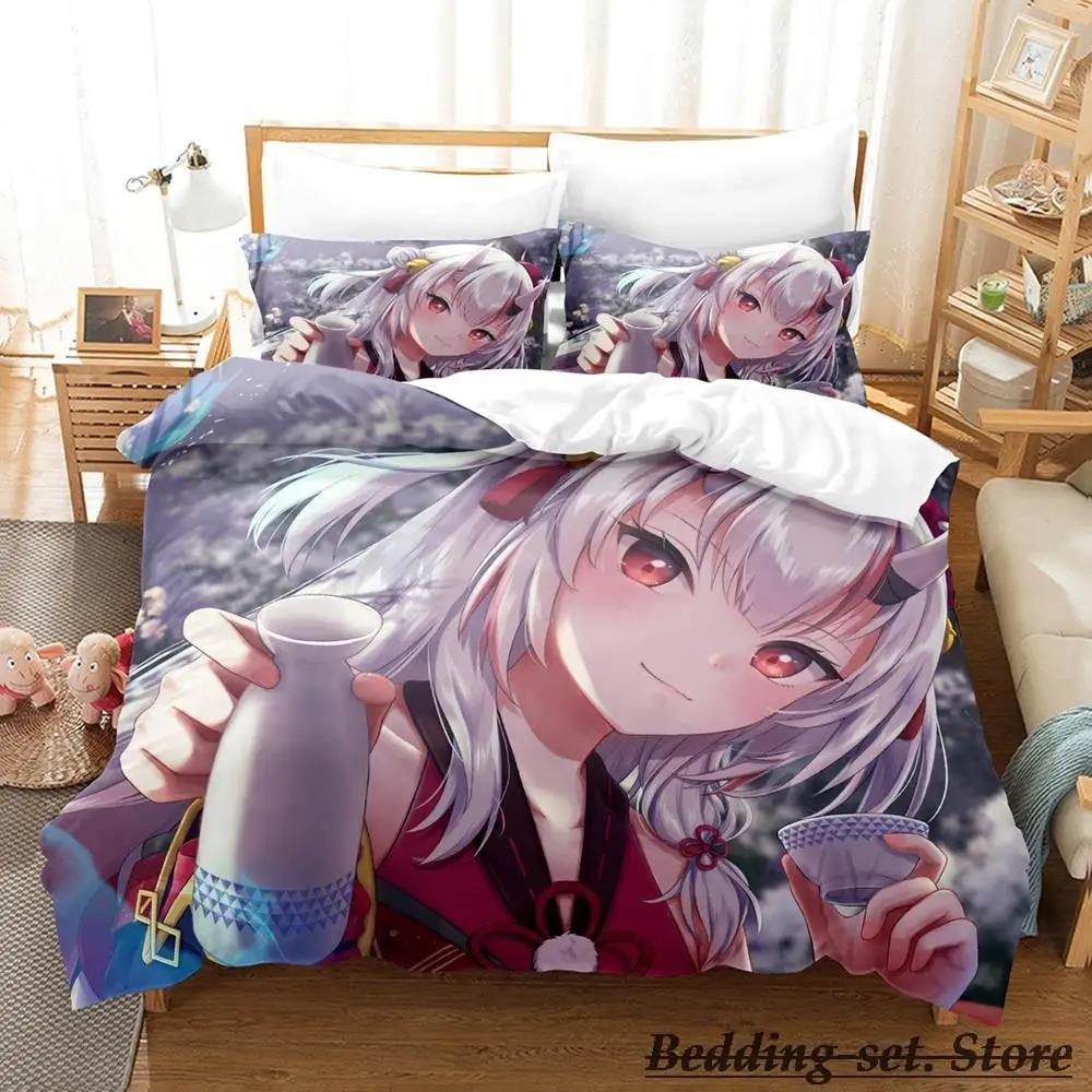 Nakiri Ayame Anime Bedding Set Single Twin Full Queen King Size Duvet Cover for Adult Kid Bedroom