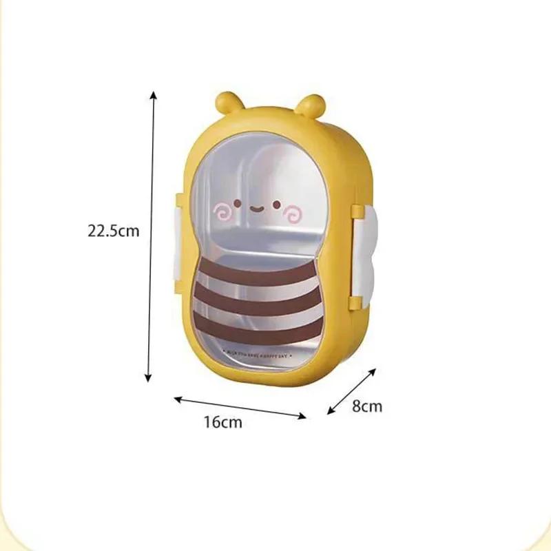 Creative Children's Compartment Bee Shape Lunch Box 304 Stainless Steel Portable Food Grade Children's Separate Grids Bento Box