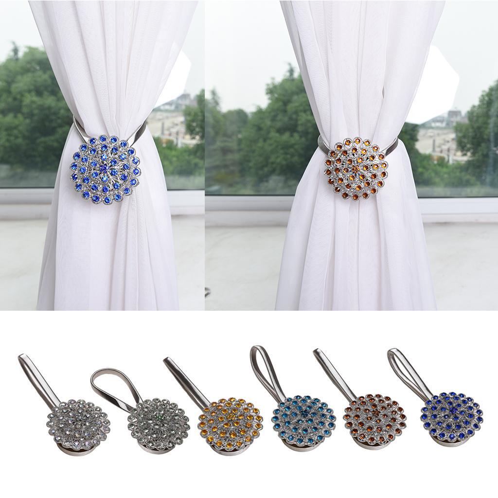 Curtain Tieback Magnetic Diamond Curtain Holdbacks Home Office Decoration