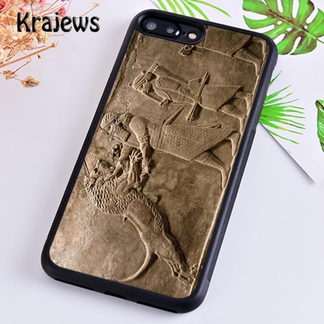 Krajews Lamassu Assyrian Mesopotamian Phone Case Cover For iPhone 17 Air 16 15 14 plus 11 12 13 pro max coque