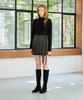 Alikim Classy Herringbone Wool Skirt Pants / Charcoal