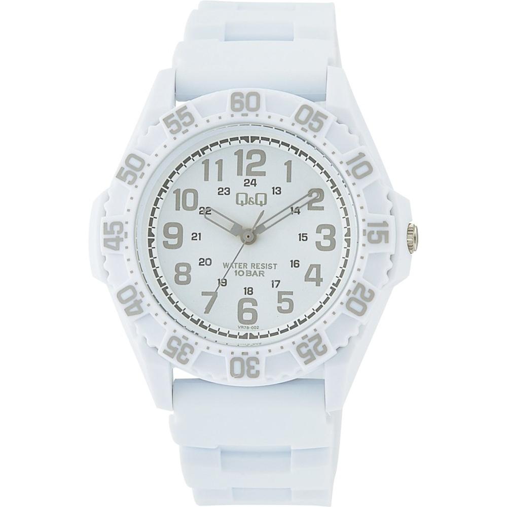 [Citizen Q and Q] Watch Analog Waterproof Urethane Belt VR78-002 Men s White