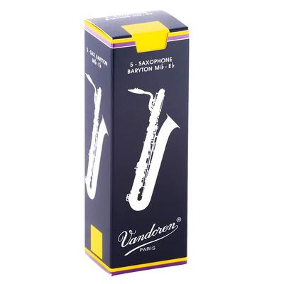 Saxophone Reed Blue Box 5 Pieces Traditional Vandoren 3 Genuine Vandoren/Baritone (Nonaka Product)