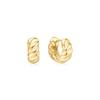 Ania Haie Small Bold Textured Hoop 925 Silver Ring Earrings E063-06G