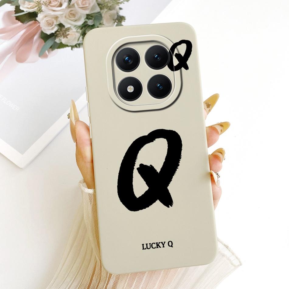 For Xiaomi Redmi Note 15 Pro+ 15Pro 5G Lucky Initial Letter Phone Case For Redmi Note 15 Pro Plus 5G Soft Silicone Case Bumper