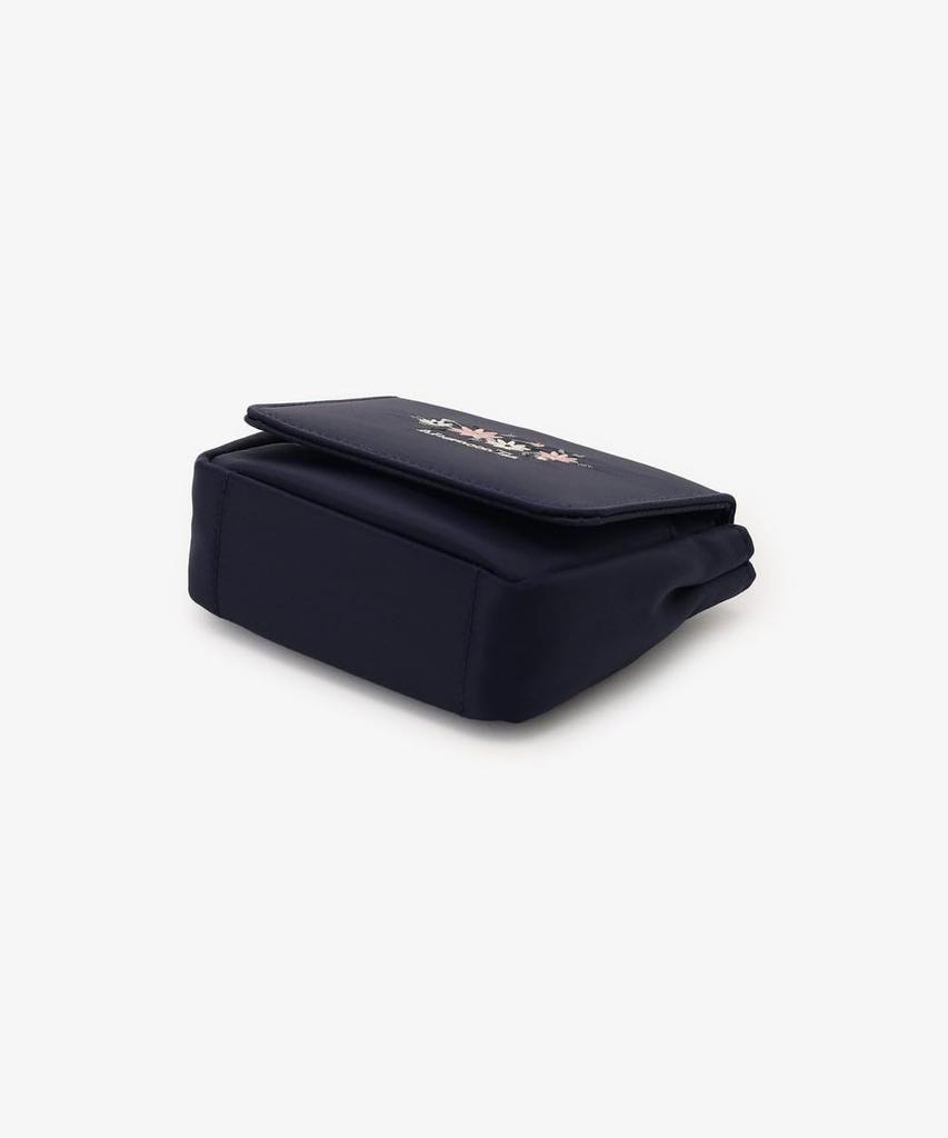 Afternoon Tea Living Beutel Blumenbestickter Mini-Beutel mit Marineblau JQ54, Spiegel,