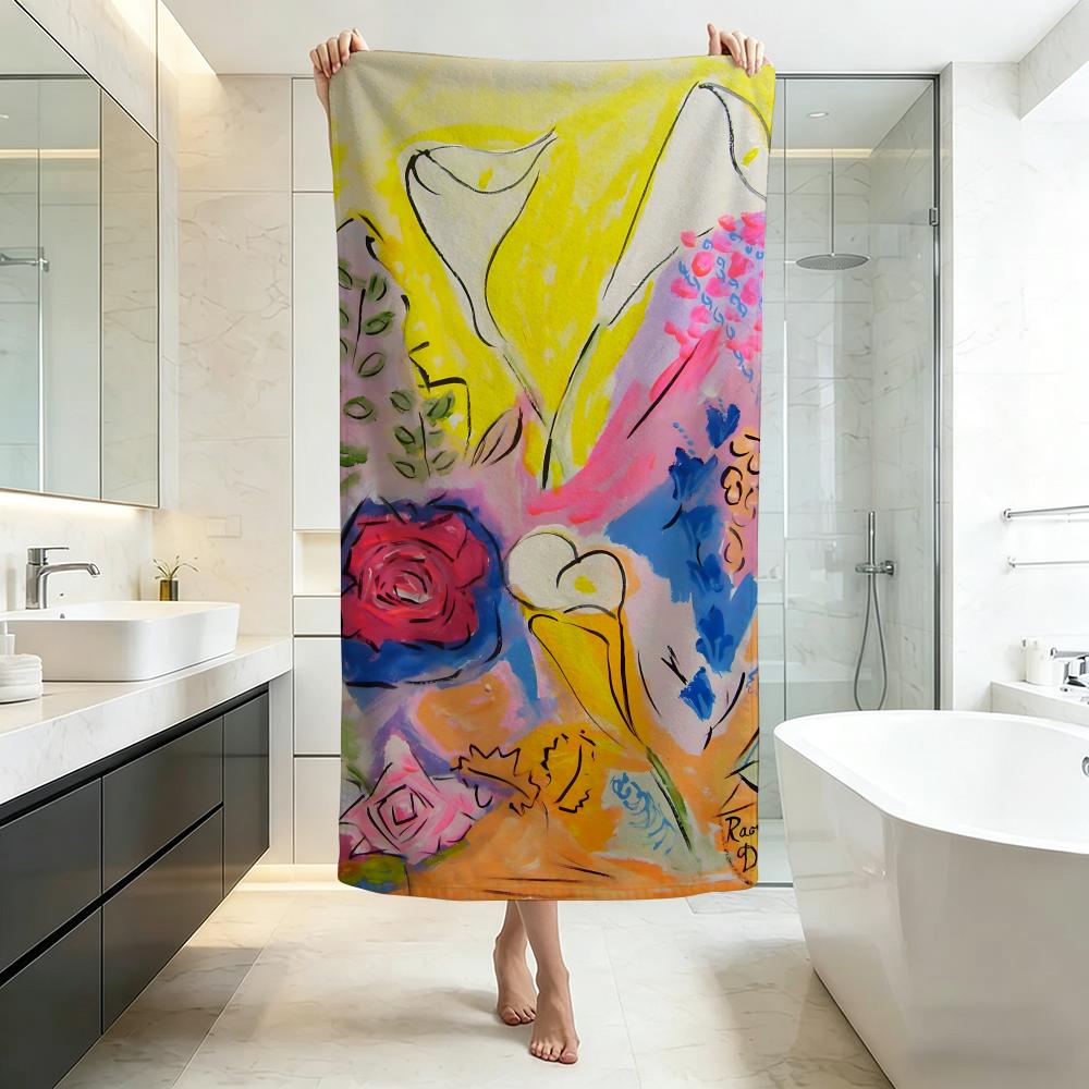 Bright R-Raoul DufyS Towel Five-Star Hotel Quality Eco-Friendly Ultra Soft Thick Towels & Beach Towels