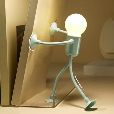 Night Light Creative Shape-Shifting Lighting Adjustable Arm Night Lamp Suction Cup Mini Decorative Lamp for Desk Decor