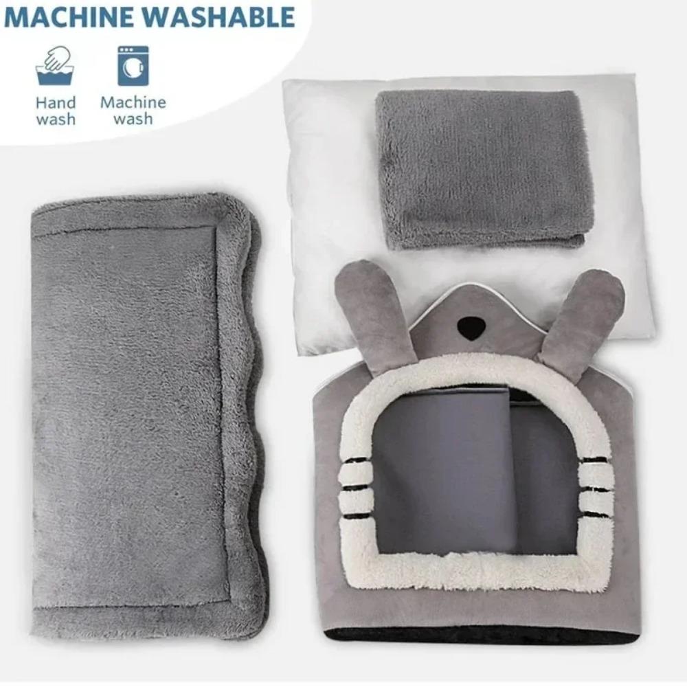 Super Cat Bed Warm Pet House Kitten Cave Cushion Cat House Warm Sleeping Dog Basket Tent Small Dog Mat Supplies Bed for Cats