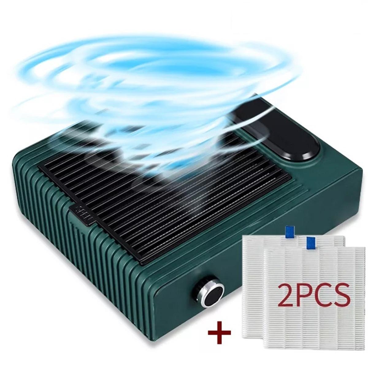 80W Powerful Nail Dust Collector with Filter Nail Vacuum Cleaner For Manicure Nail Extractor Fan Remove Filter Nail Eqiupment 2 Filter-EU Plug