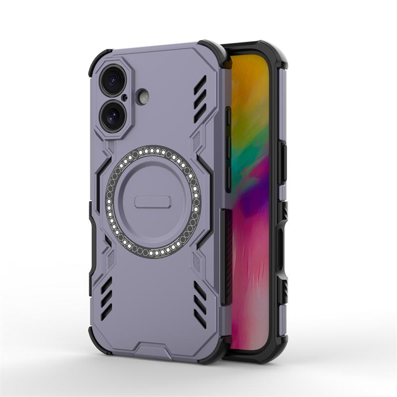 Pouzdro s tvrdým pancířem pro iPhone 16 Magnetická adsorpce Bezdrátové nabíjení Kryt pro iPhone 16 15 Pro Max 16e Pouzdro pro iPhone 16e Pouzdro