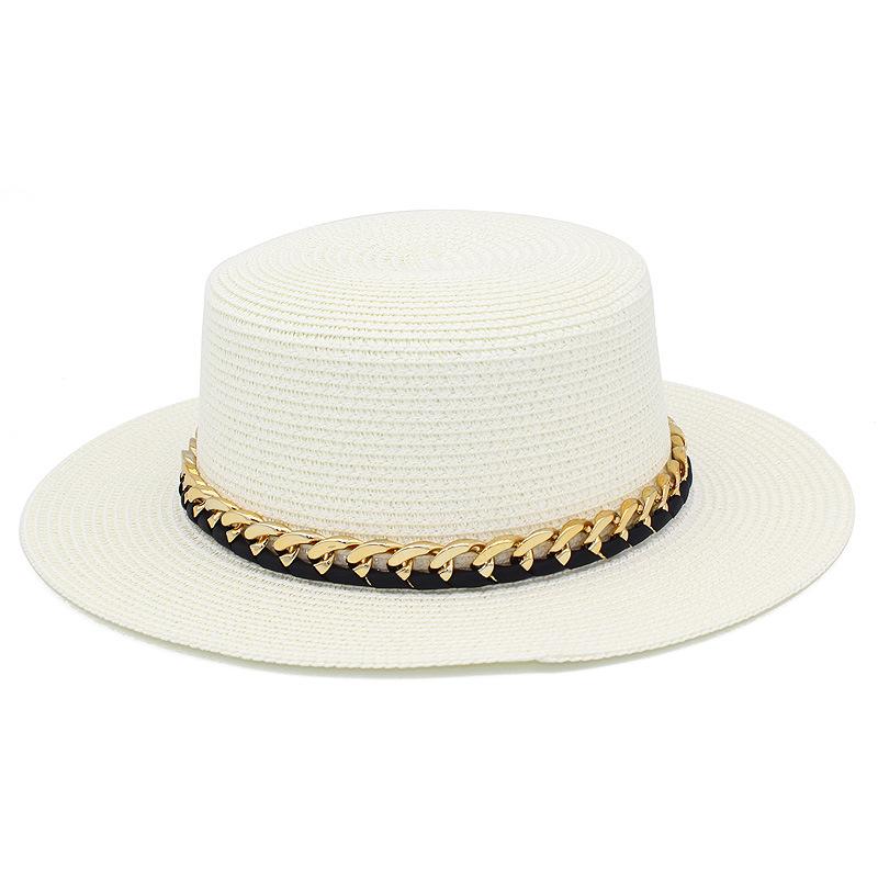 New French summer sun hat women's Panama straw hat fashion outdoor beach hat versatile breathable top hat