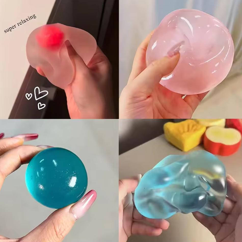 Modré maltózové squishy hračky Antistresové senzorické Fidgets hračky Měkké simulované průhledně modré maltózové pomalé vracení Dekompresní hračka