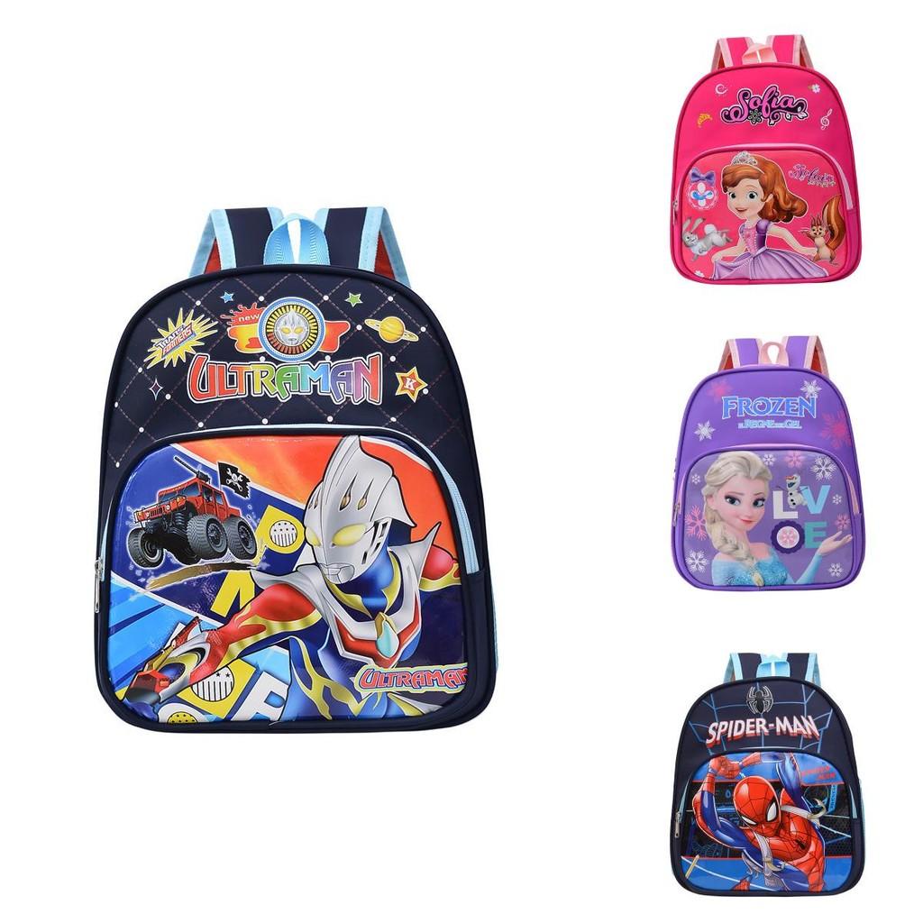 Stylish And Waterproof Kids Backpack For Boys And Girls With Frozen Spiderman Iron Man Design