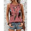 New Ethnic Style Tank Tops Dream Catcher 3D Print Women O-Neck Elegant Vest Off Shoulder Y2k Sleeveless Camisole Woman Clothing