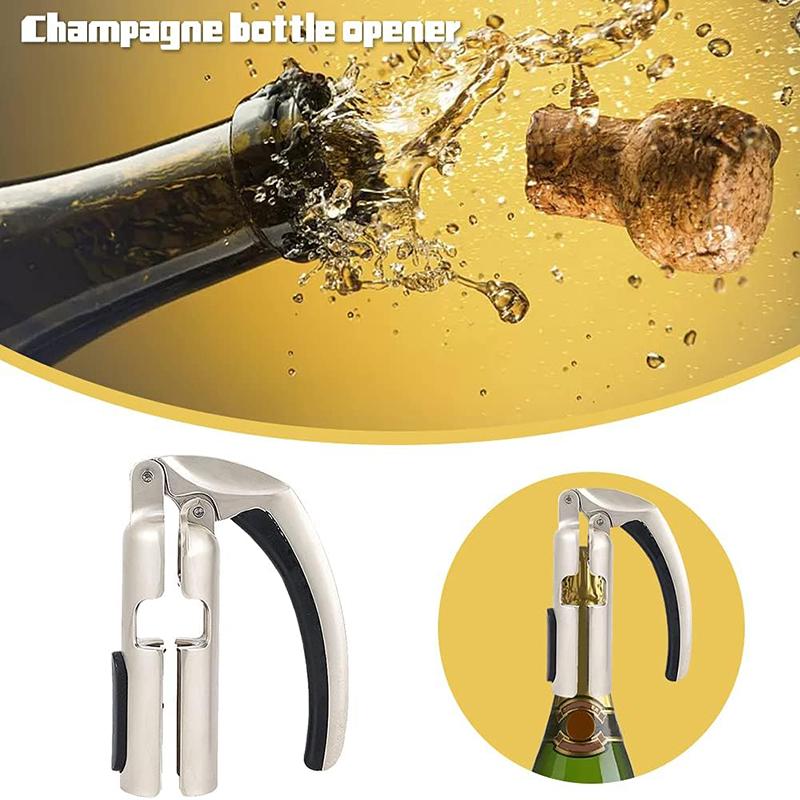 Champagne Bottle Opener Zinc Alloy Sparkling Wine Cork Puller Bar Jar Cork Puller Champagne Corkscrew Sparkling Wine Bottle Open