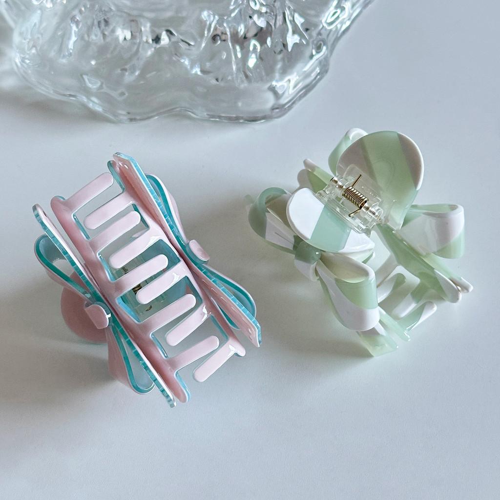 Elegant 8.3cm Acetate French Hair Claw Clip Featuring Beautiful Candy Color Designs