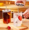 Large Capacity Glass Cup with Lid and Straw, Heat-resistant for Summer, Perfect Gift for Men and Women