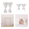1/12 Scale Mini Window Curtain for DIY Micro Landscape Tiny House Decoration