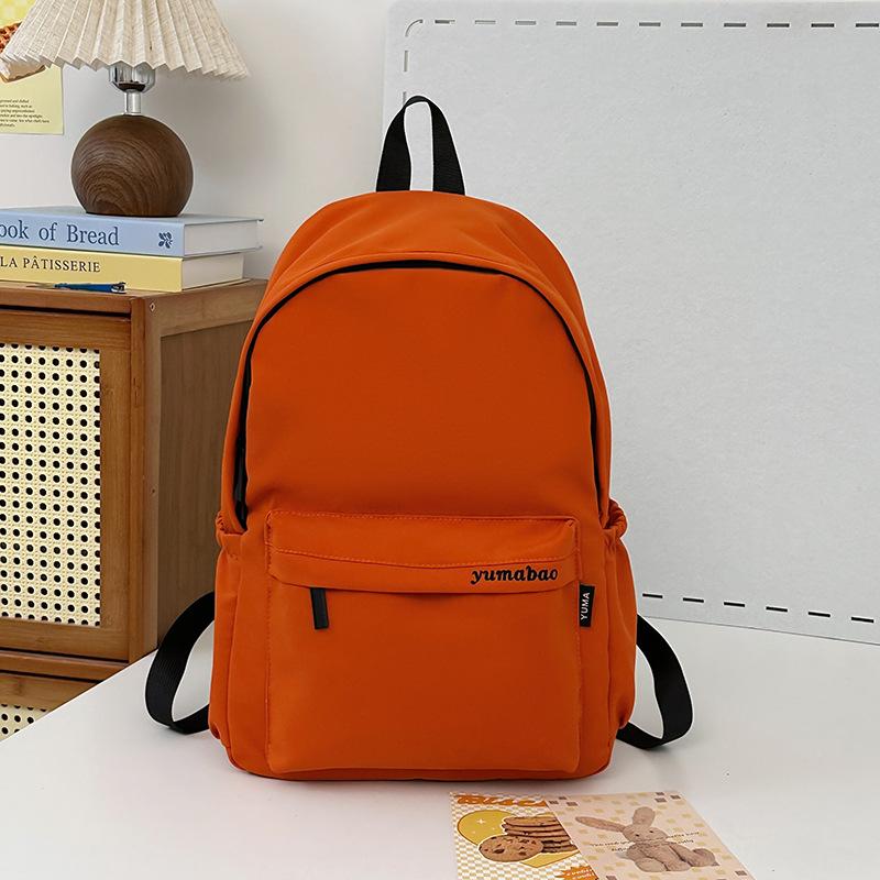 Simple backpack ins collegiate style backpack school bag Female large capacity high-value middle school student backpack
