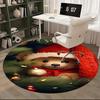 1pc Christmas Teddy Bear Chair Mat - Anime Cartoon Design, Non-Slip Carpet for Office Chair, Home Decor, Living Room, Bedroom, Game Room & Dormitory.Z