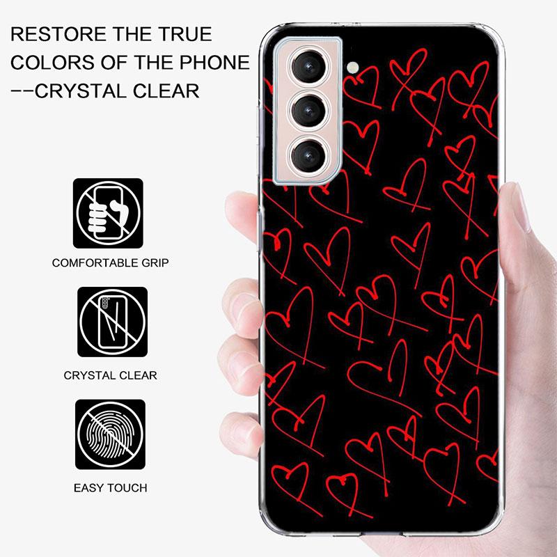 Love Your Heart Shape With Love Phone Case For Galaxy A14 A24 A34 A54 Samsung A02S A12 A22 A32 A42 A52 A72 A13 A33 A53 5G A03 A0