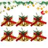 Christmas Bell Decorations Metal Holiday Wreath Ornaments With Bowknots Christmas Garland Bell Decor For Home Office School