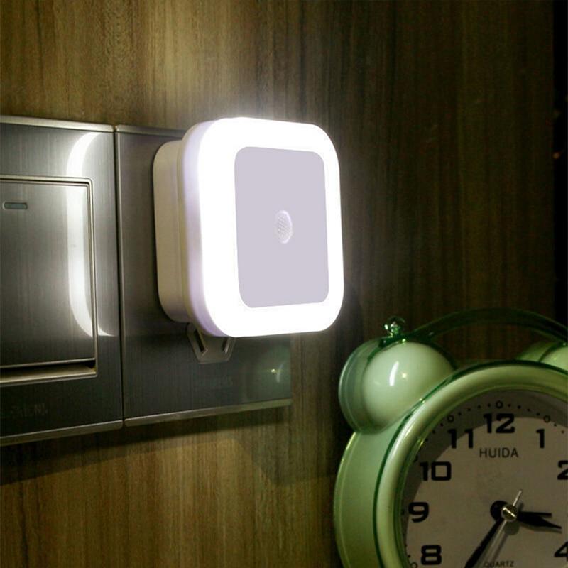 LED Sensor Night Light Intelligent Control Night Lamp Energy Saving Lamps Sensor Lights EU US Plug Nightlight for Kids Bedroom