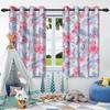 2pcs Fresh Flowers Plants Blackout Curtain Bedroom Privacy Partition Living Room Darkening Heat insulation Window Curtains