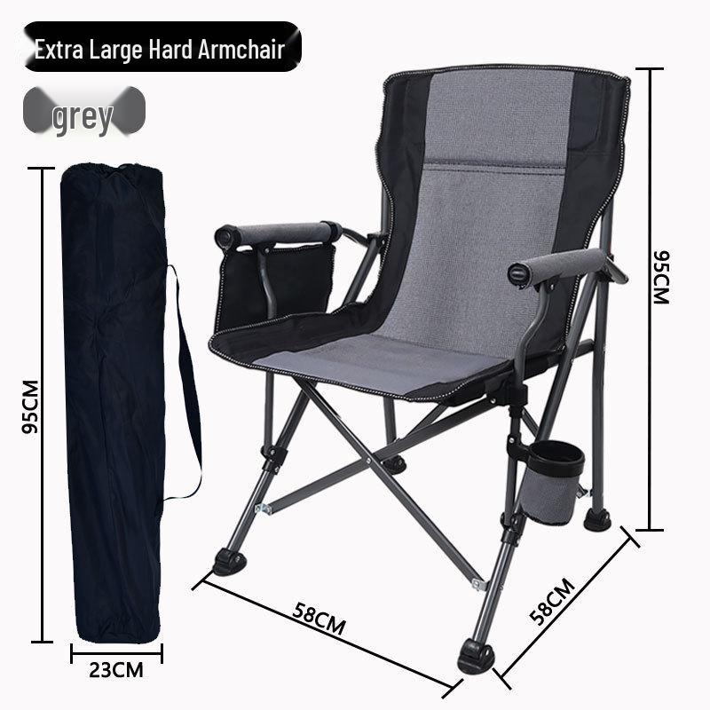 Lightweight Outdoor Folding Chair: Portable Recliner & Director's Chair for Camping, Fishing, and Relaxation.