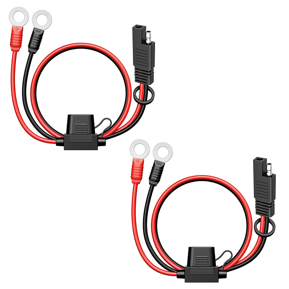 Charger Cable Fuse Plug, SAE Connector Cable, Connection Cable, 16 AWG, Corrosion Resistant,