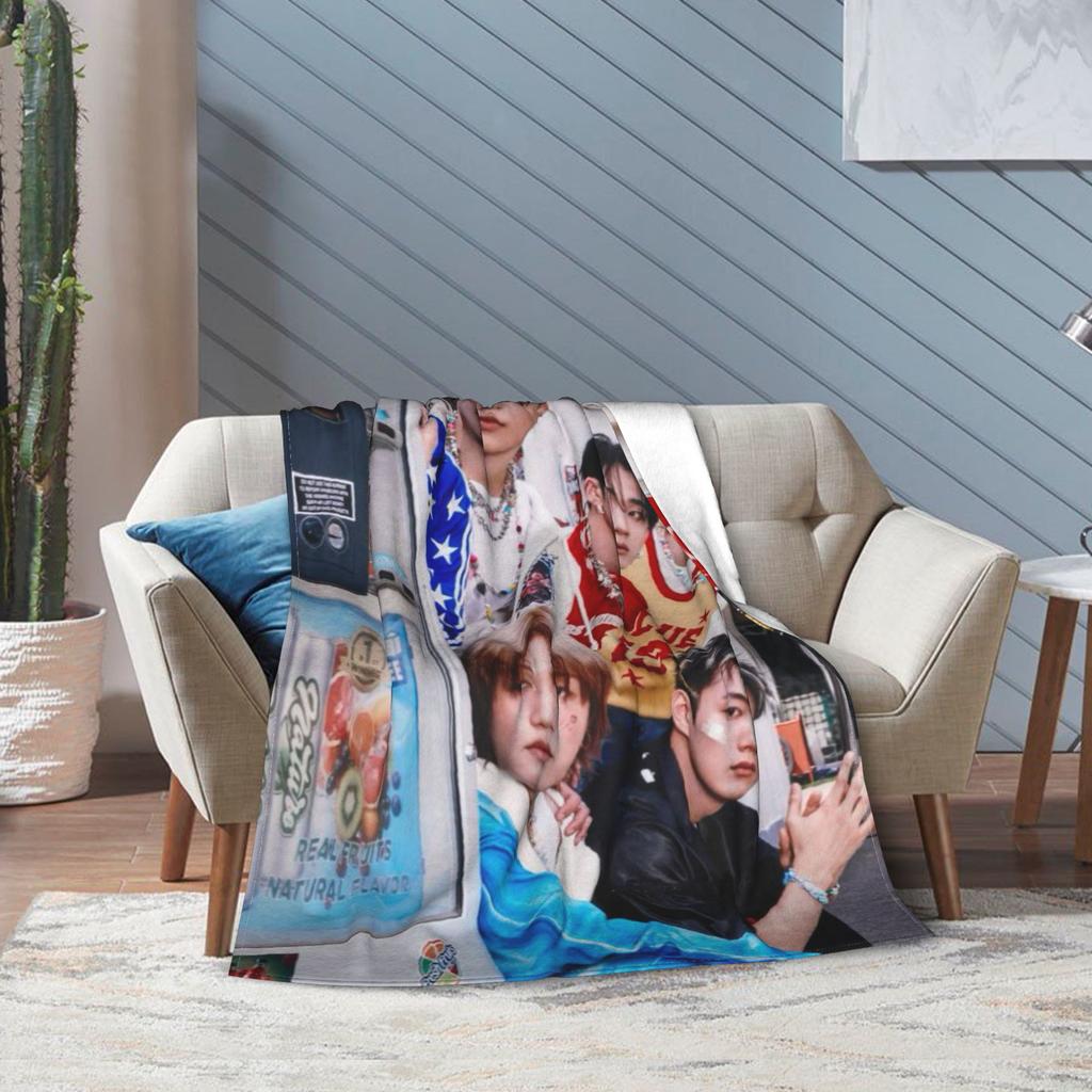 Super Soft DUH! P1Harmony Kpop Music Album Throw Blanket Premium Fleece Flannel Bed Blanket Cozy Warm Blankets All Season Use