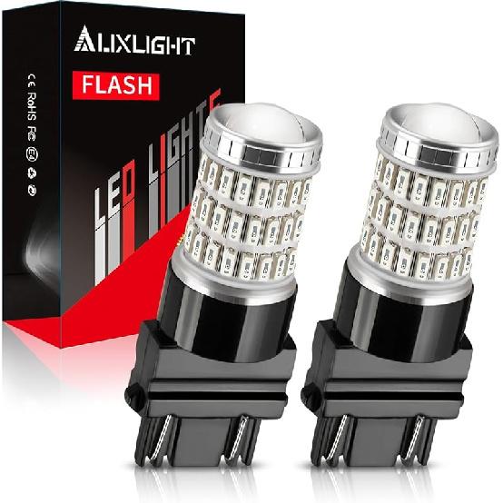 AUXLIGHT LED Strobe/Flash Brake Tail Light Bulbs 2057 1157 LED Bulb Red 320% Brighter 2357 7528 2057A 1157A BAY15D Led Bulbs for Tail Stop Brake