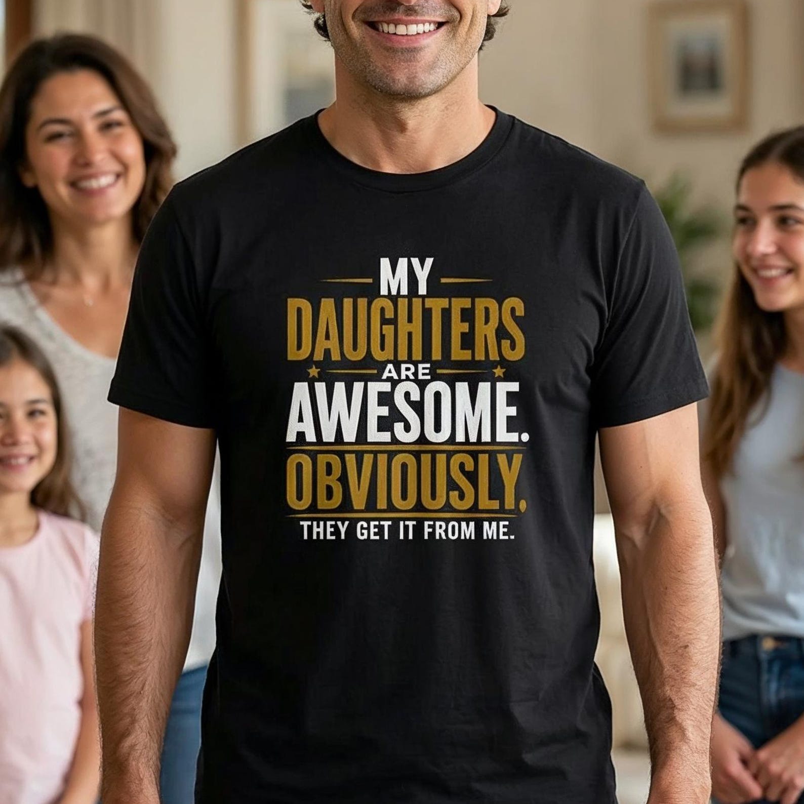 My Daughters Shirt, Funny Parent Gift, Dad Tee, Daughter to Father Present S