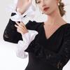 Elegant Detachable Ruffle Collar And Arm Sleeves Set For Formal Event Breathable Fabric Fashion Outfit Neck Accessory