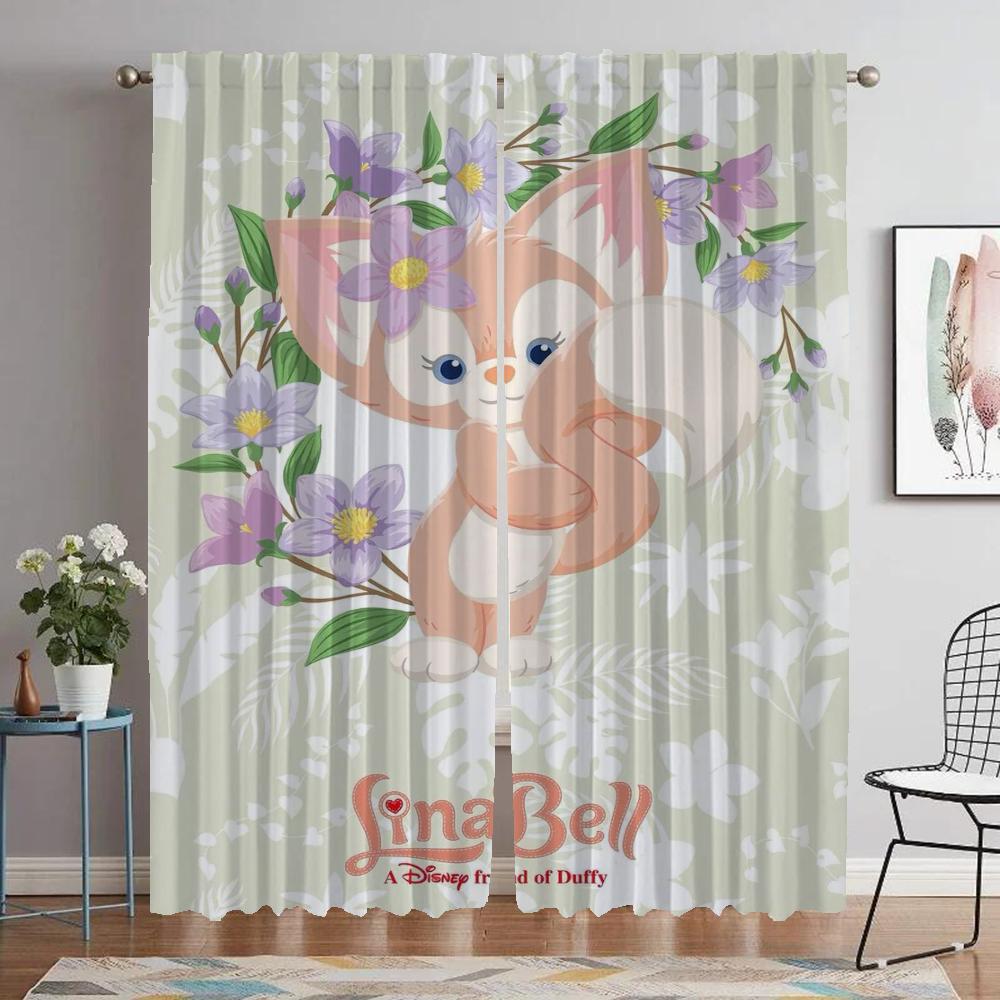 L-Linabell Blackout Curtain for Room 2 Panel Kitchen Curtains for Camera Shades Halloween Decoration Partition Living Elegant