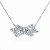 Sterling Silver Bow Necklace Premium Pendant