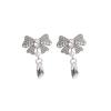 Non-Pierced Ear Cuffs: Elegant French Pearl Chain Studs with a Luxurious High-Design Flair
