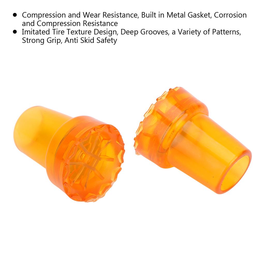 5PCS 22mm Single Angle Cane Tips Imitation Tire Texture Preservative Nonslip Rubber Translucent 7Celsius8in Crutch Tips for Cane