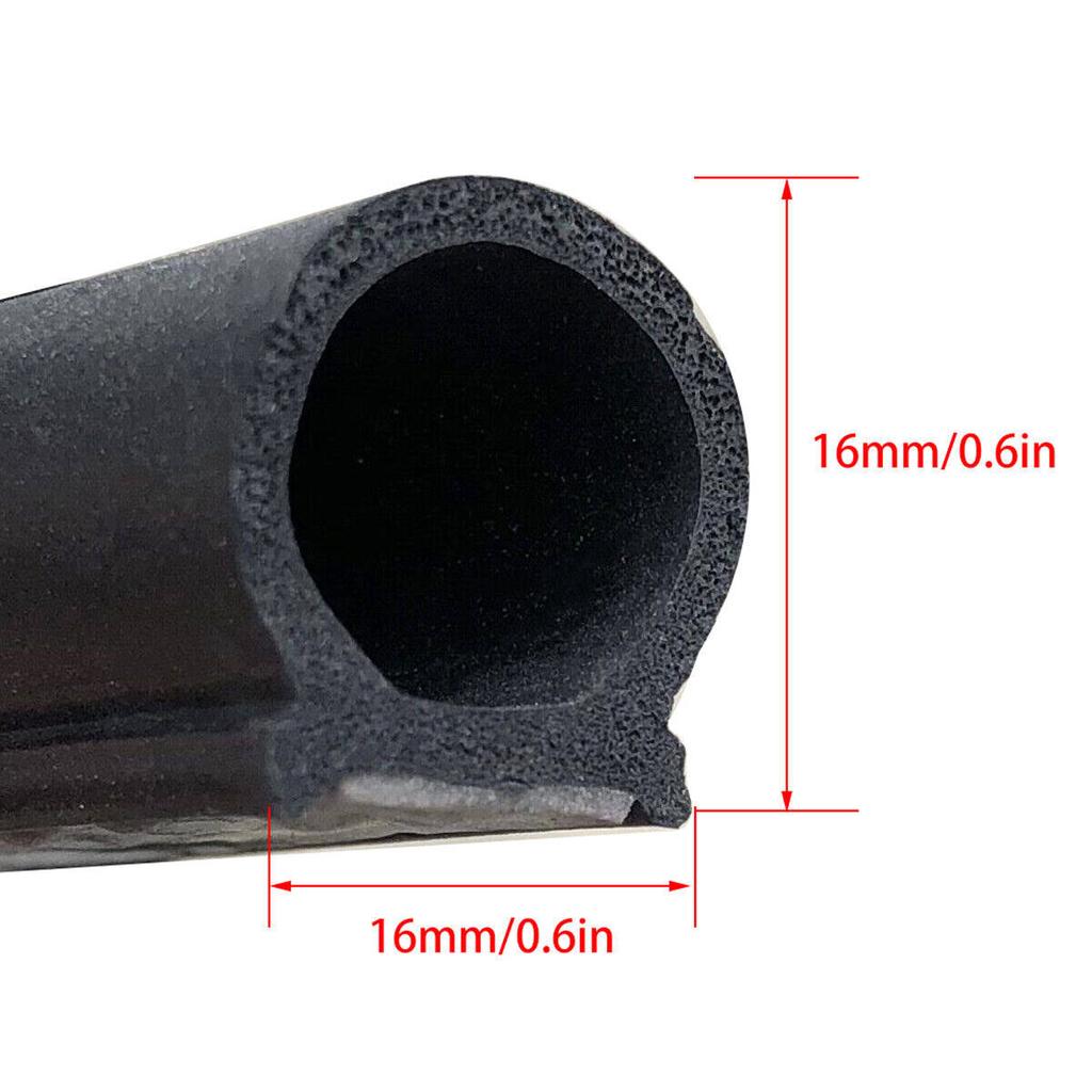 Junta de puerta de cabina de furgoneta camper mejorada de 16 x 16 mm/16,4 pies para VW T4 T5 T6 T6.1 Transporter